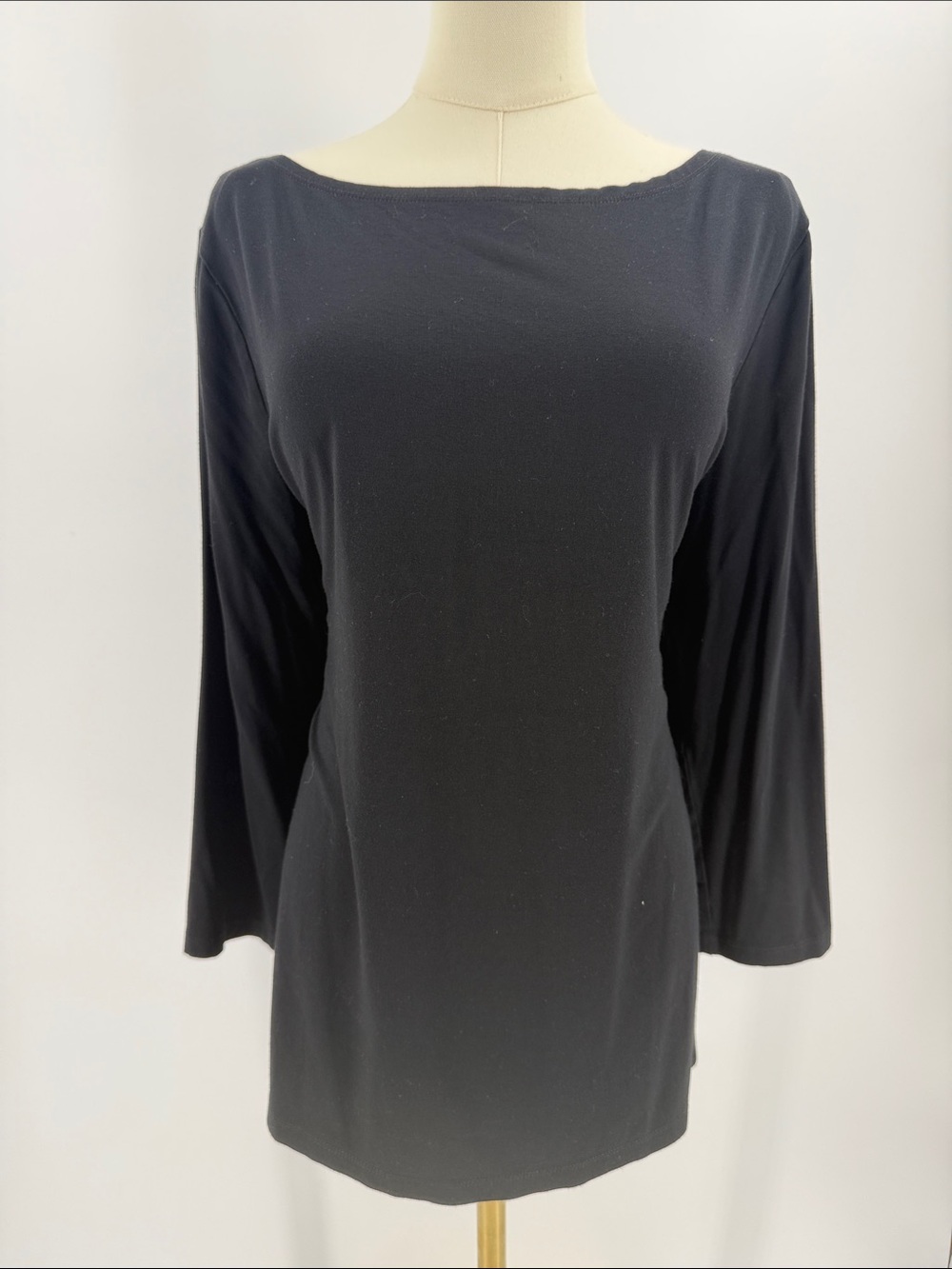 Women’s Black Boatneck Long Sleeve shirt